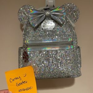 LASR Holographic Sequins Minnie Loungefly Backpack